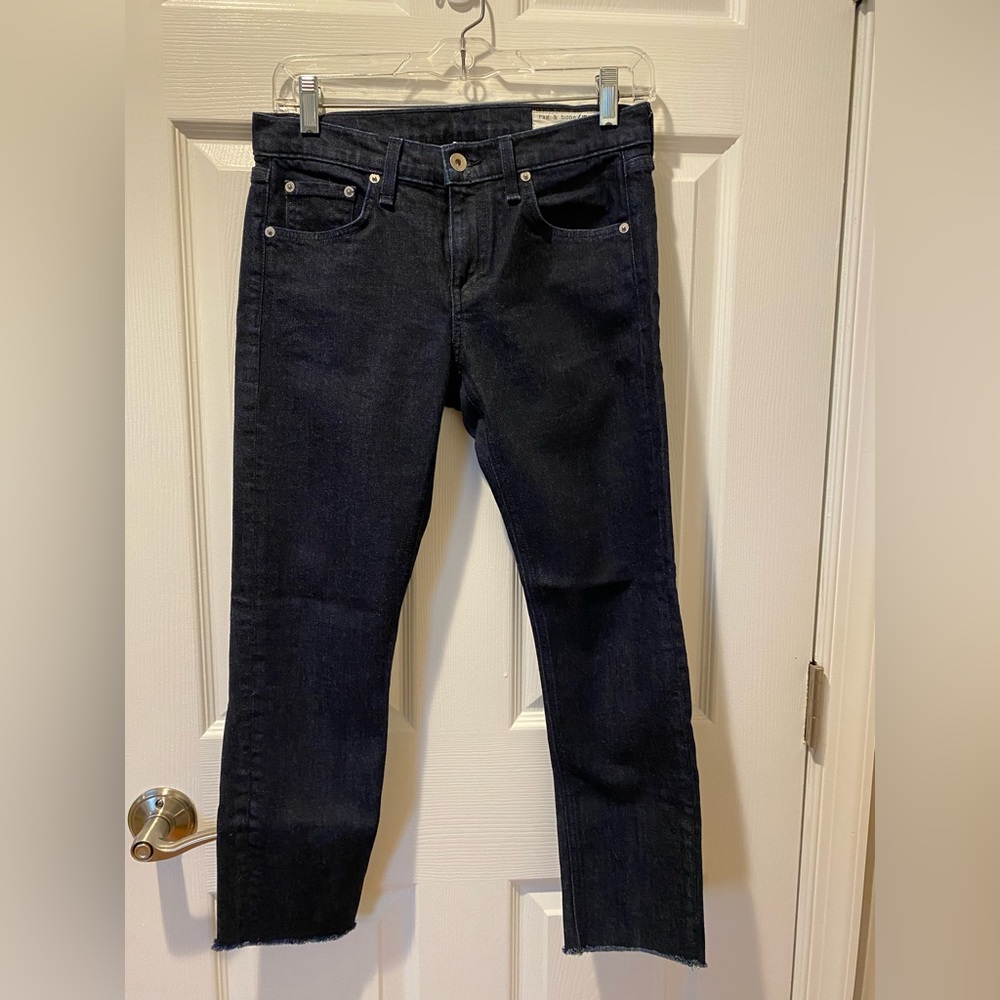 Women’s Rag & Bones straight leg raw hem jeans